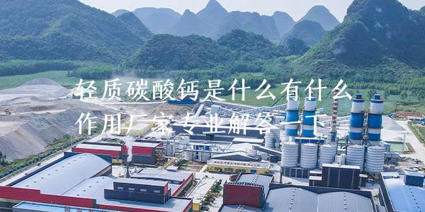 輕質(zhì)碳酸鈣是什么有什么作用廠家專業(yè)解答一下